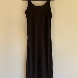 Black H&M MAMA Long Maternity Dress